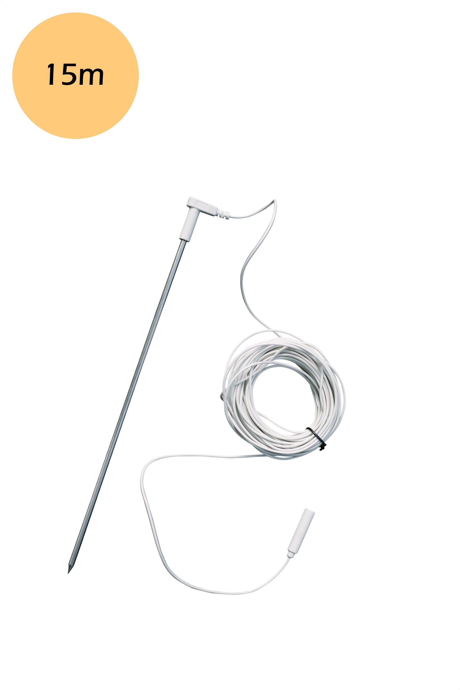 Earthle aardingspin met opgerolde kabel van 15 meter