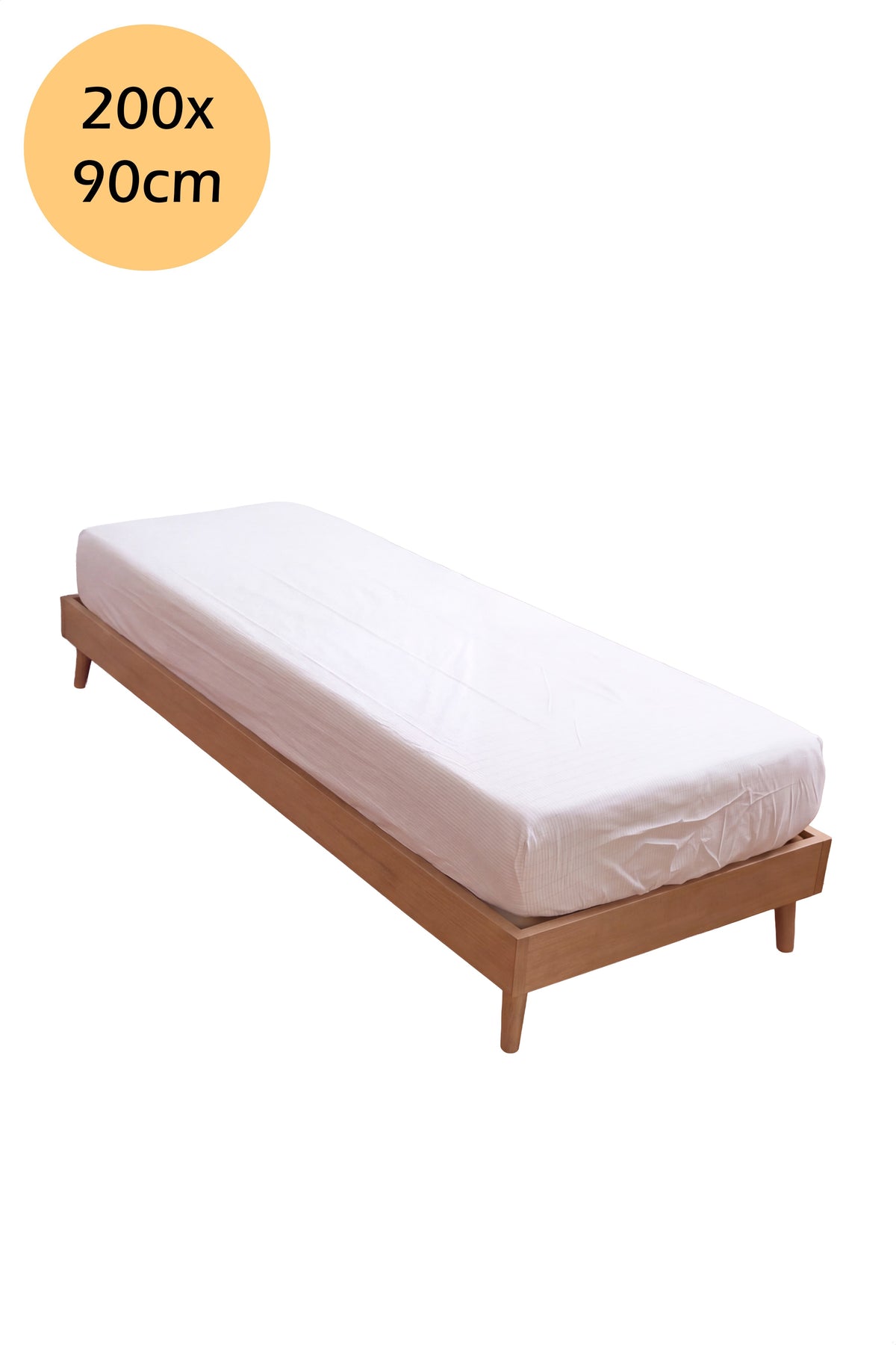 Earthle aardingshoeslaken strak om een eenpersoonsmatras, 200 x 90 x 30 cm