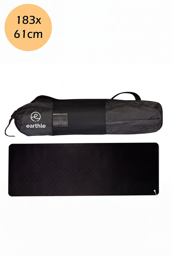 Earthle aardingsyogamat met draagtas, 183 x 61 cm